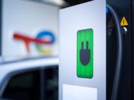 Fast charging indicator sign in the station