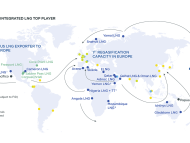 Infographics "An integrated global LNG player" - see detailed description hereafter
