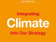 Integrating Climate Into Our Strategy - September 2018