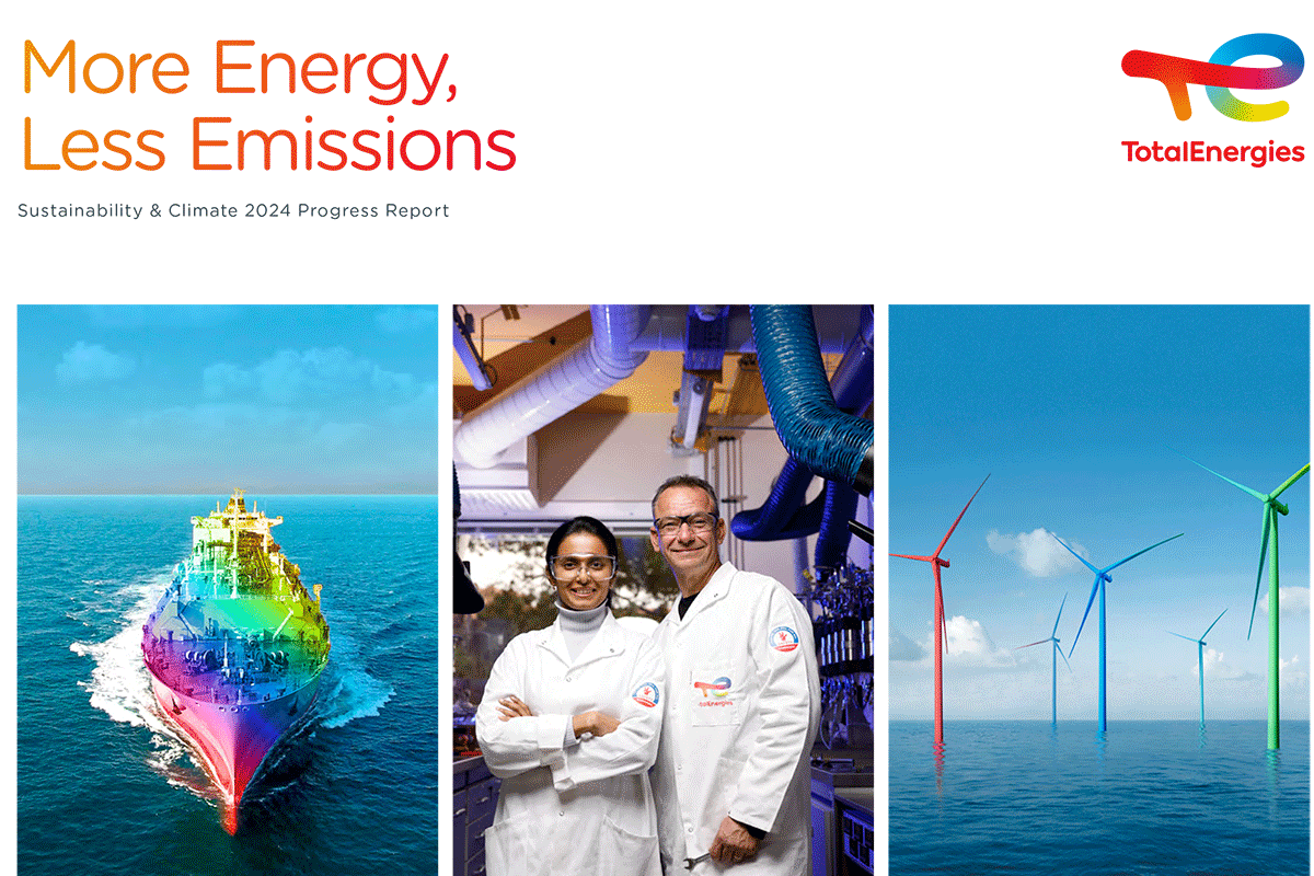 More Energy, Less Emissions. Sustainability & Climate 2024 Progress Report TotalEnergies