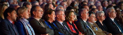 Thierry Desmarets lors de l'assemblée générale 2016 de Total au Palais des Congrès