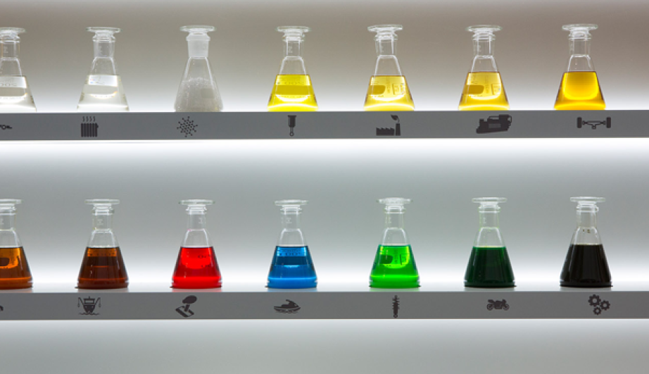 Lubricants and greases on a display