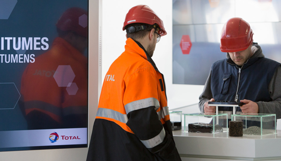 Elastic samples of Styrelf asphalt