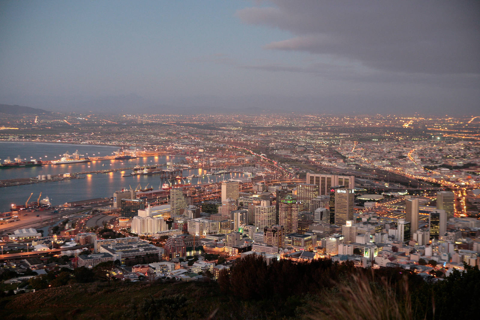 Le Cap, en Afrique du Sud, depuis Signal Hill